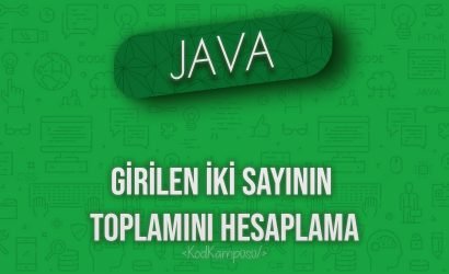 Java girilen iki sayının toplamını hesaplama