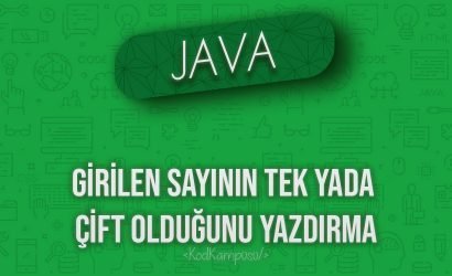 Java girilen sayının tek yada çift olduğunu yazdırma