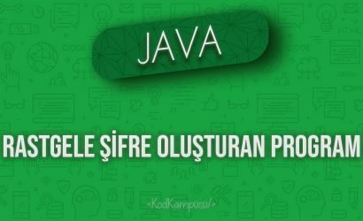 Java rastgele şifre oluşturan program