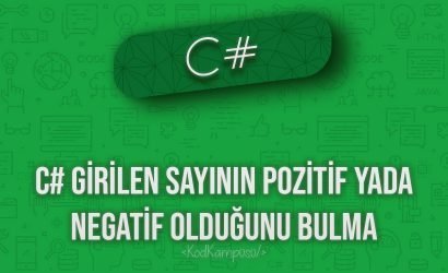 C# Girilen Sayının Pozitif Yada Negatif Olduğunu Bulma