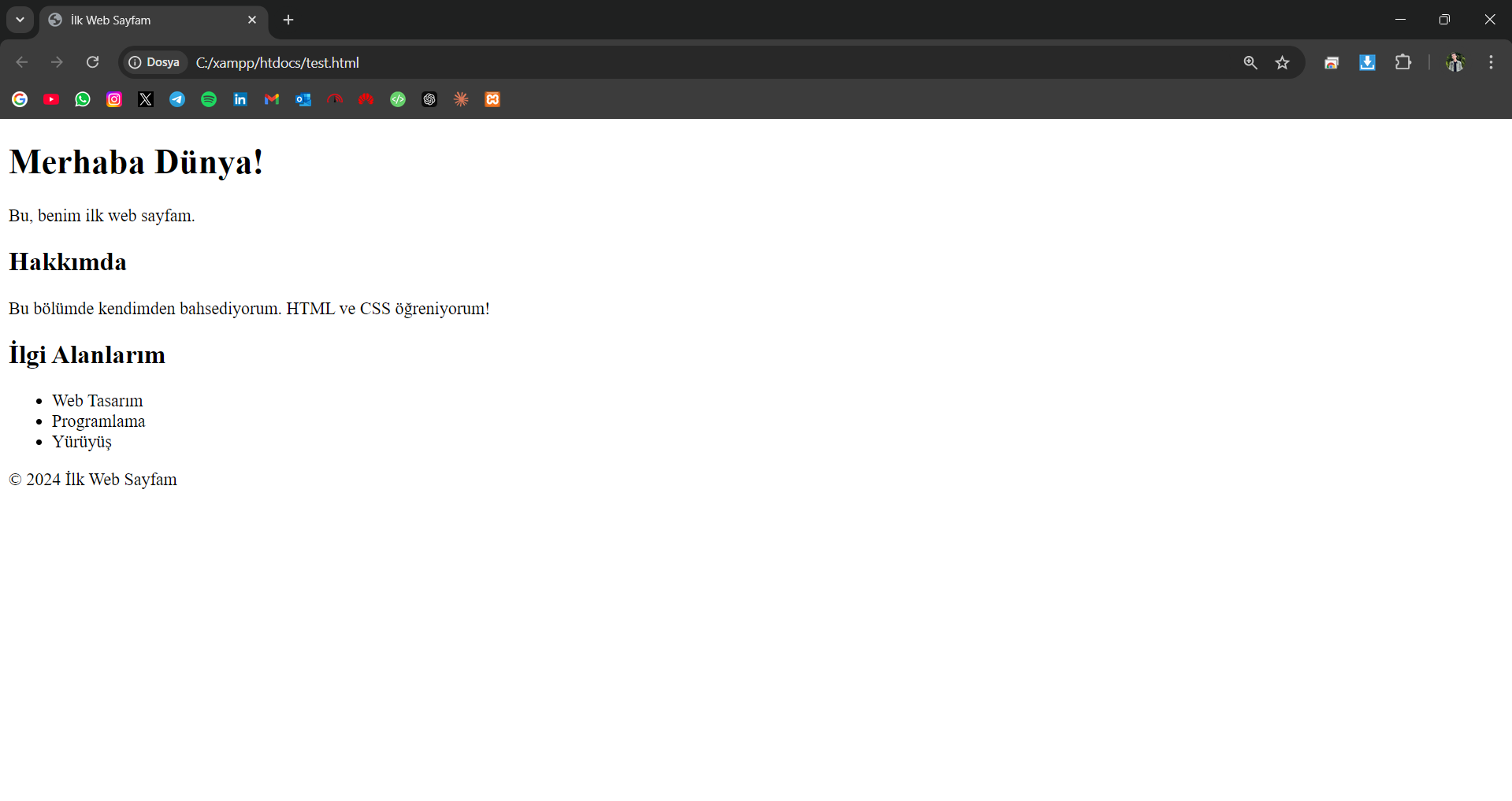 HTML ve CSS ile İlk Web Sayfanı Yap